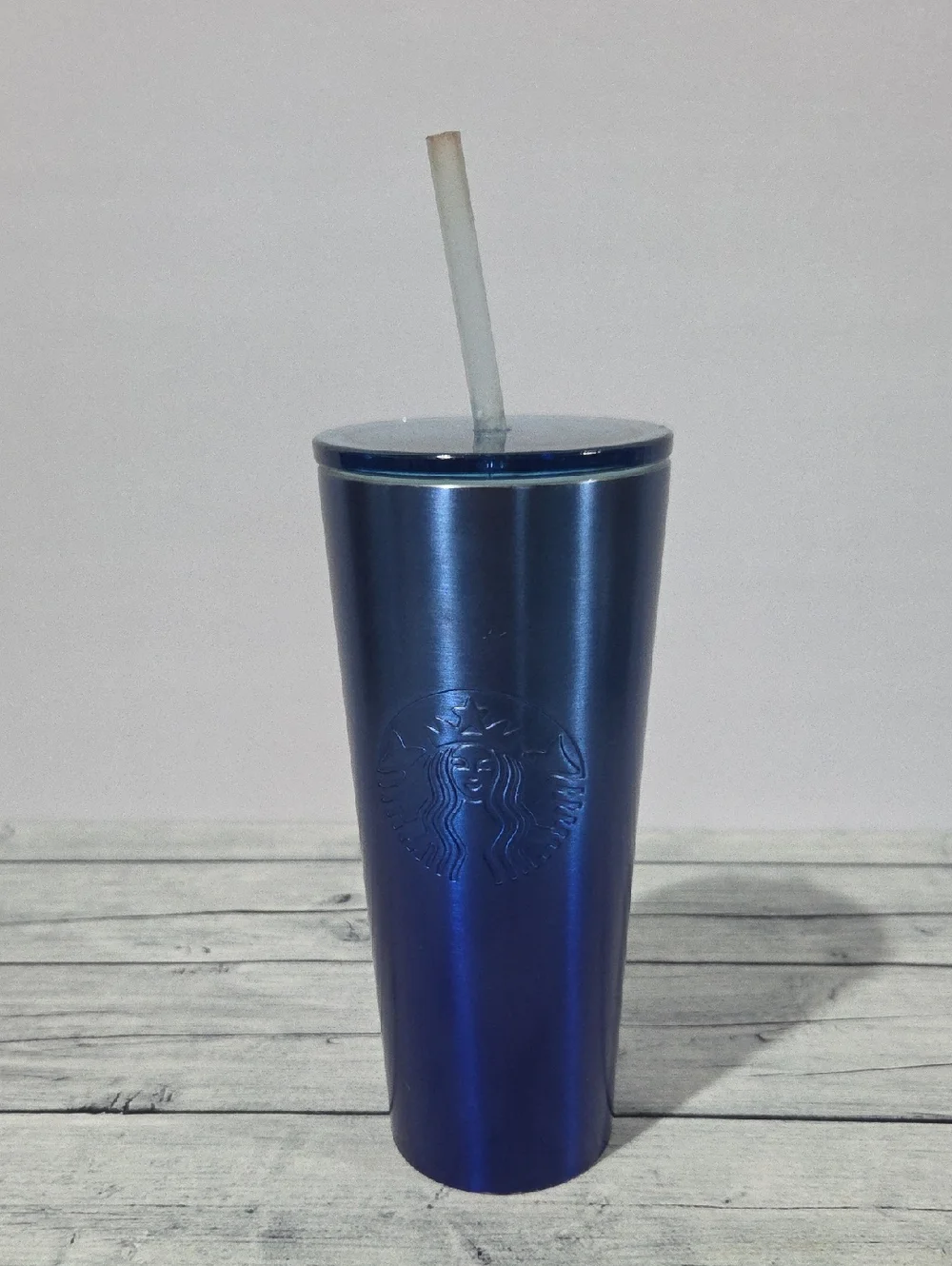 Starbucks Blue Ombre 16oz Stainless Steel Tumbler with Straw